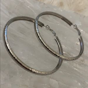 Hammered metal Hoops